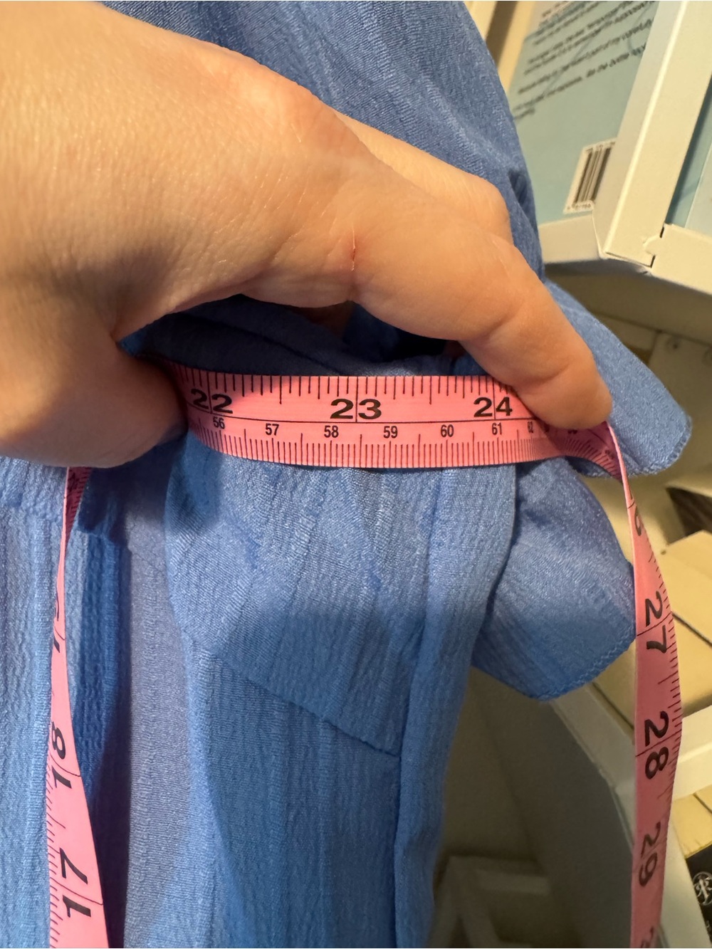 Blue Short Ruffle Sleeve Tunic - Picture 8 of 9